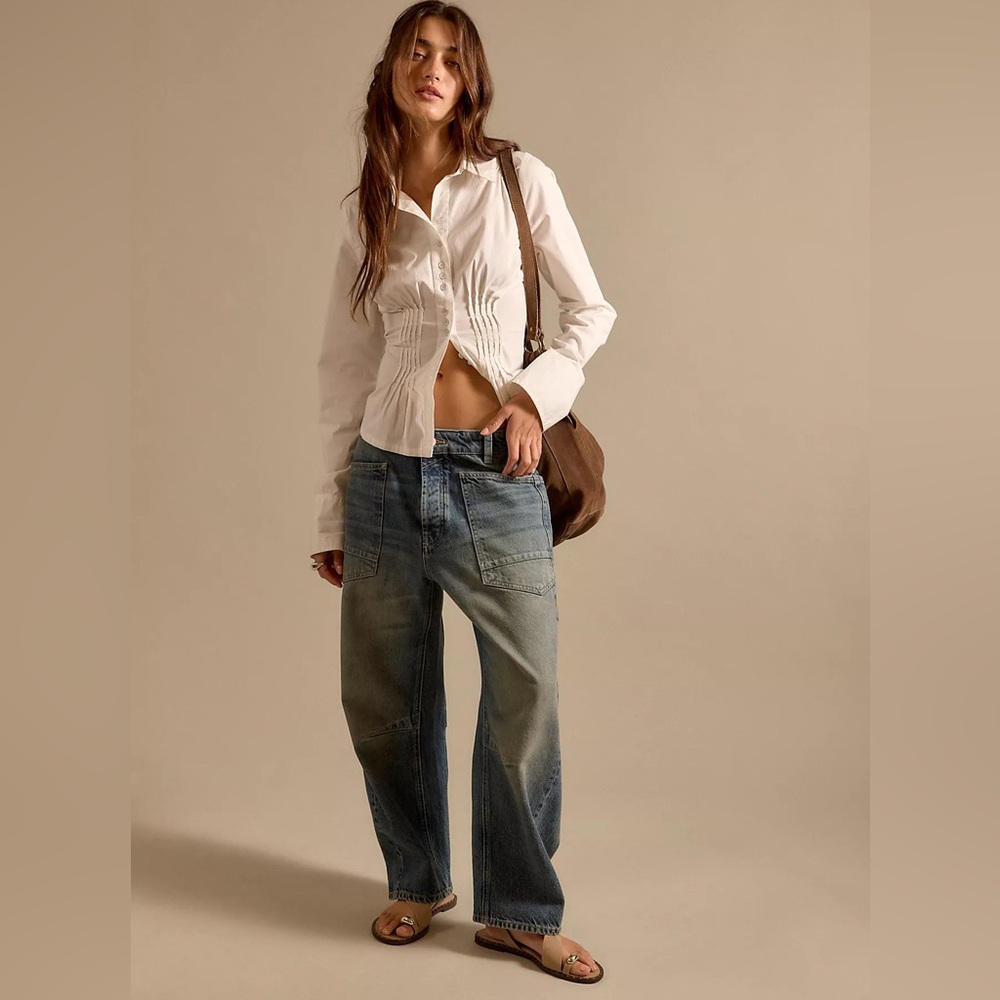 NWOT-We The Free Minimalist Moxie Barrel Jeans